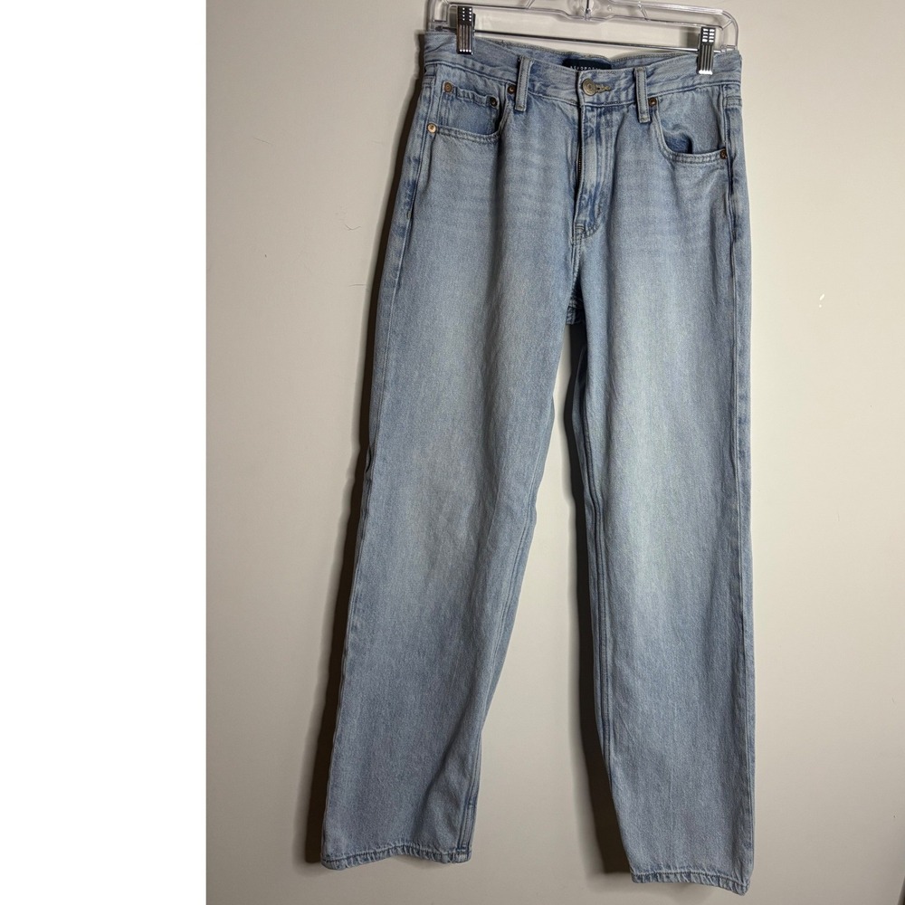 Aeropostale Light Wash High Rise Baggy Jeans Women 2 Reg